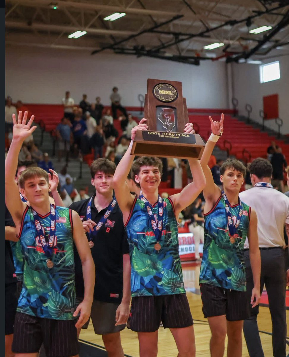 RedHawkVB's tweet photo. “Rebuilding Year” #Program. 30 + wins for the 11th straight boys season and 21st straight combined season. #Program is now 25-2 in games played at the State Finals #NothingLikeIt #JoinTheParty 🏐📈 https://t.co/ZC2g7GKnVN