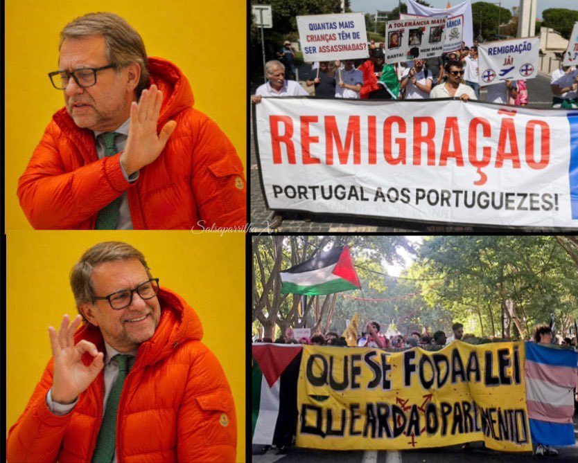 SalsaparrilhaX's tweet photo. “Em Portugal não há extrema esquerda”
“Em Portugal só há extrema direita” https://t.co/DYLzFdbLm1