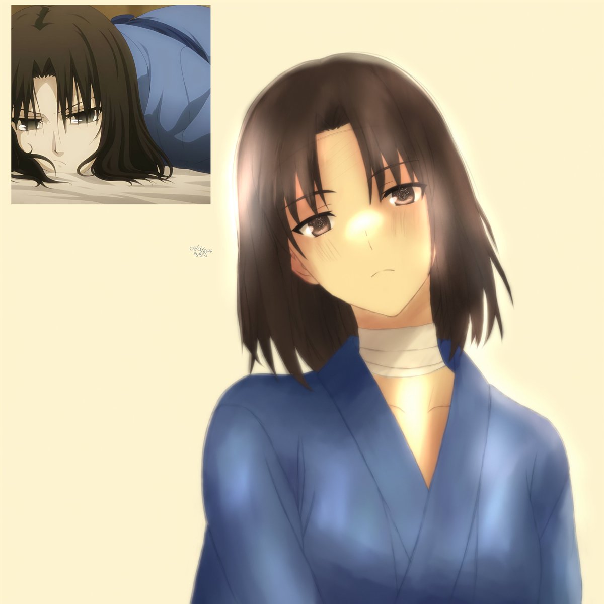 gigiiproject's tweet photo. no he visto tantos fanarts de Shiki Ryougi así que quería aportar con uno, lo hice a la rápida perdón https://t.co/HhDL1h78FB
