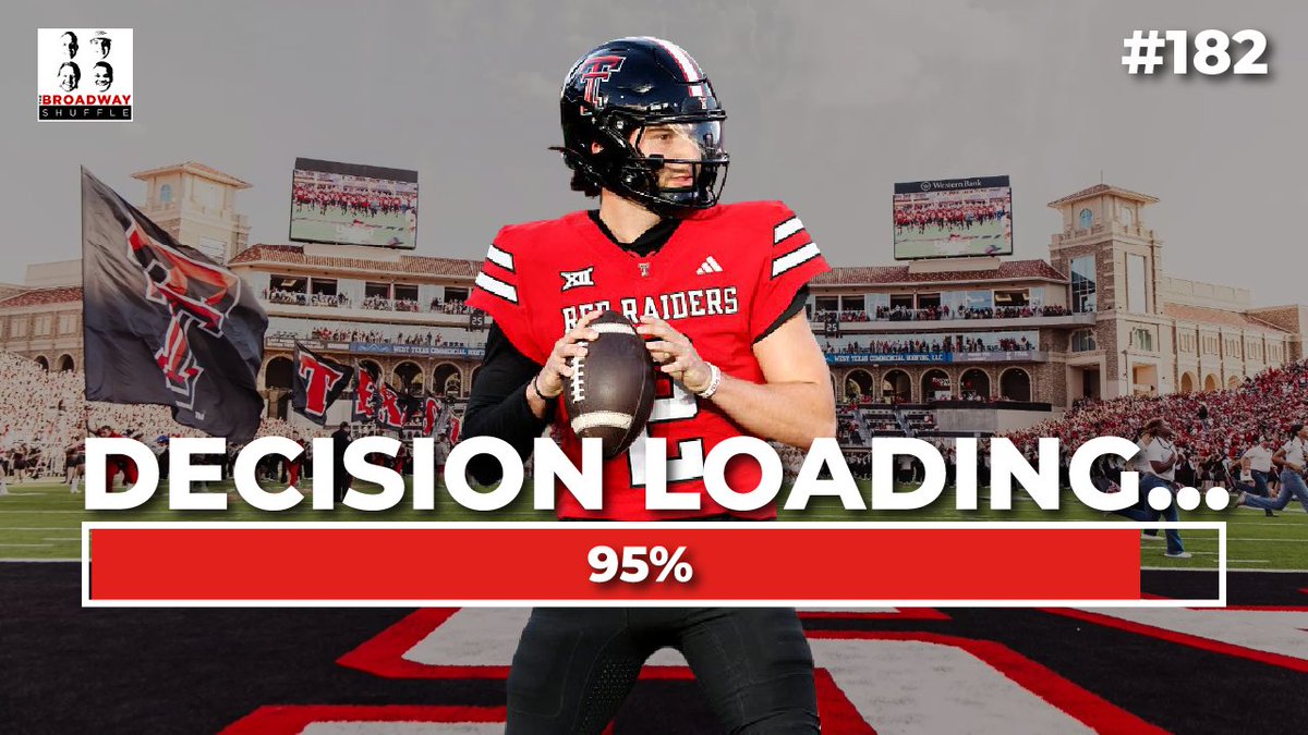 broadwayshuff's tweet photo. Today on The Broadway Shuffle 🎙️

⚖️Sorsby Decision Looms...
🏈Red Raider Recruiting News
🤣Overreaction/Reality &amp; Tubervilles of the Week

https://t.co/f6a5qnZjUn
https://t.co/WLiTRv6tUV
https://t.co/Sg8kqWT1Ix

Presented by:

@wundertre &amp; @Hubcitybodyshop https://t.co/xW0wmT5ph6