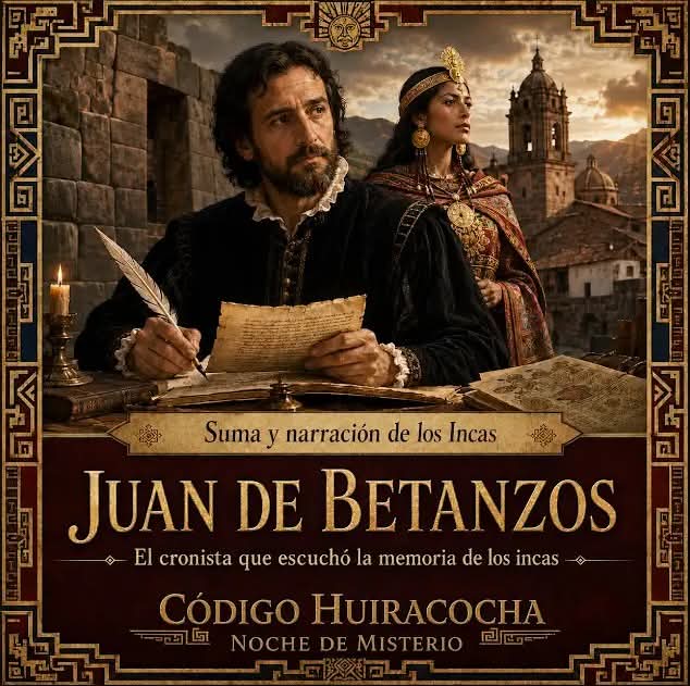 EDICIONESREGION's tweet photo. Juan de Betanzos:
El cronista que escuchó la memoria de los incas.

Antes de que la historia del Tahuantinsuyo quedara atrapada en libros, archivos y crónicas coloniales, hubo hombres que escucharon directamente a quienes todavía guardaban la memoria del antiguo mundo inca.

Uno de ellos fue Juan de Betanzos, autor de una de las obras más valiosas sobre el pasado andino: Suma y narración de los Incas.

Sobre su lugar de nacimiento existen distintas versiones: algunas fuentes señalan que habría nacido en la villa de Betanzos, en Galicia; otras lo vinculan con Valladolid.

Lo importante es que, ya en el Perú, llegó a convertirse en uno de los españoles más cercanos al mundo cuzqueño del siglo XVI. 

Betanzos llegó al Perú en los primeros años de la conquista y, para la década de 1540, ya era reconocido como intérprete de quechua y conocedor de la lengua de los naturales.

 Esa habilidad lo convirtió en una figura clave:
podía moverse entre dos mundos, el español y el andino, escuchando relatos que otros cronistas no podían comprender de la misma manera.

Su vida cambió profundamente cuando se casó con Cuxirimay Ocllo, bautizada como Angelina Yupanqui, una mujer de la nobleza inca vinculada a Atahualpa y luego a Francisco Pizarro.
A través de ella, Betanzos tuvo acceso a memorias, linajes y relatos que venían desde el interior de la élite cuzqueña.

Por eso su crónica tiene un valor especial.
Suma y narración de los Incas no fue escrita desde la distancia, sino desde el corazón del Cusco colonial, escuchando testimonios de nobles, ancianos y descendientes que aún conservaban la versión inca de su propia historia. 

En sus páginas aparecen los grandes relatos del origen:
Huiracocha, la creación del mundo, los primeros incas, el nacimiento del poder cuzqueño, las guerras, las conquistas, los rituales y la expansión del Tahuantinsuyo.

Betanzos no solo quiso contar hechos:
Intentó recoger una memoria que todavía estaba viva, pero que empezaba a desaparecer bajo el peso de la conquista.

Durante mucho tiempo, su obra fue conocida solo de manera incompleta.
Se publicaron apenas algunos capítulos conservados, y recién en tiempos modernos se recuperaron versiones más amplias que permitieron valorar mejor la importancia de Betanzos como cronista.

Juan de Betanzos murió en el Cusco en 1576, dejando una crónica que sigue siendo una puerta privilegiada hacia la voz de los incas.

Su historia es la de un hombre que aprendió la lengua del mundo que estaba siendo conquistado, se unió a una mujer de sangre imperial y escribió una obra fundamental para entender cómo los propios andinos recordaban su pasado.

Código Huiracocha