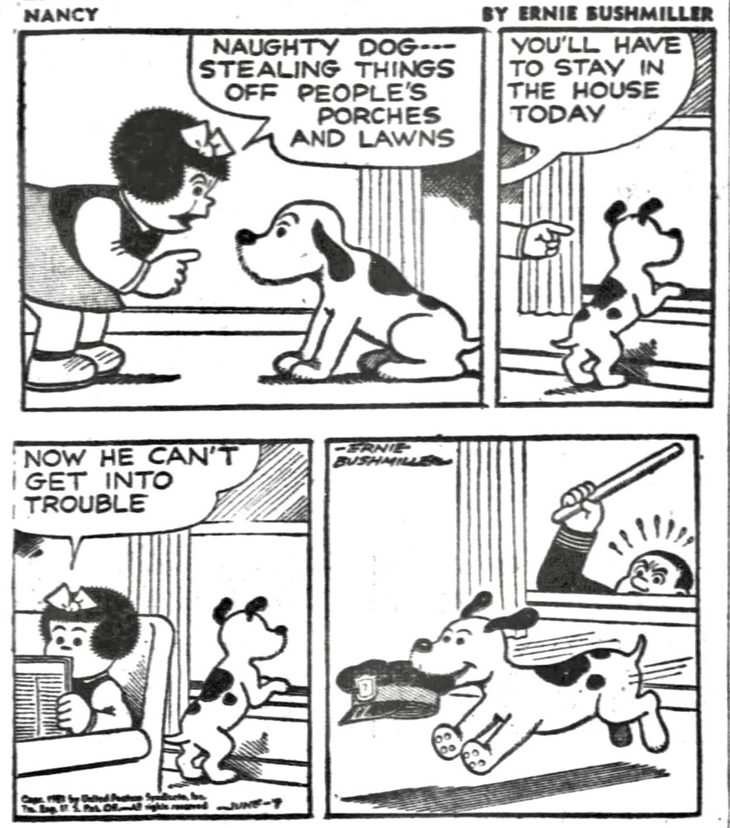 JohnnyCallicutt's tweet photo. Nancy By Ernie Bushmiller 
June 7,1951 https://t.co/SsxpOl2gqL