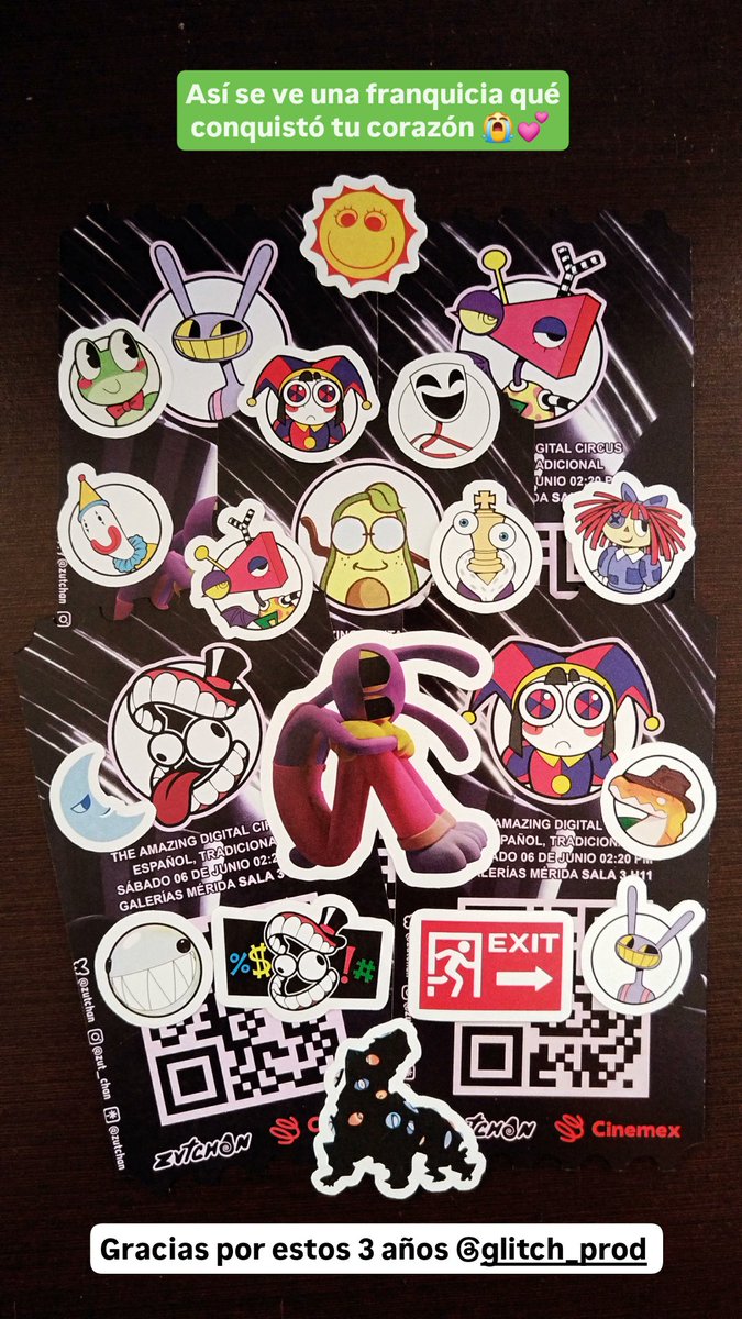 Zut_chan's tweet photo. Así se ve una franquicia qué se quedó en tu corazón 😭💕 Gracias @glitch_prod🎪 Gracias @GooseworxMusic por compartir estos maravillosos personajes 💖
.
#TADC #theamazingdigitalcircus #digitalcircus #thelastact #pomni #ticket https://t.co/Zy0ZHMvATt