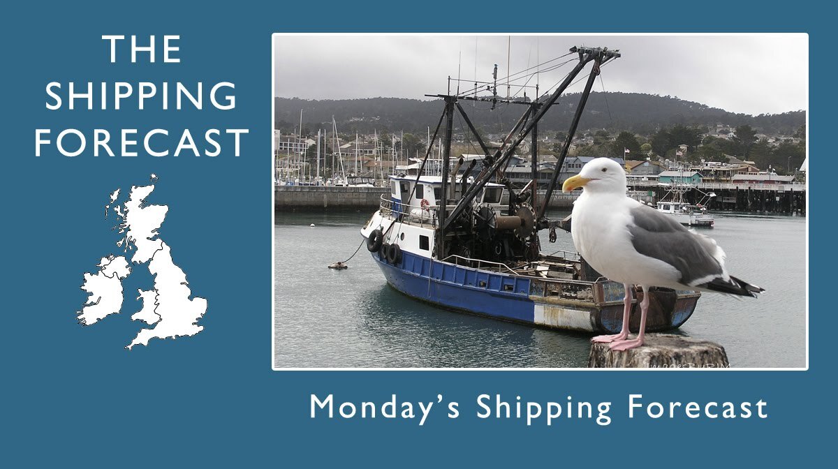 ShippingForecas's tweet photo. Monday's #ShippingForecast issued by the Met Office, on behalf of the Maritime &amp; Coastguard Agency on June 8, 2026 at 12:45AM

📻 Listen (BBC 00:48): https://t.co/4dThV1Qfos

🚢 Forecast: https://t.co/g1PWSn9u5m

🌊 Inshore Waters: https://t.co/iqYclEg7UE https://t.co/eBcSNRtNQz