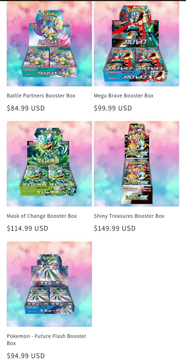 Huge Japanese Pokémon TCG restock on Cat's Collectibles TCG