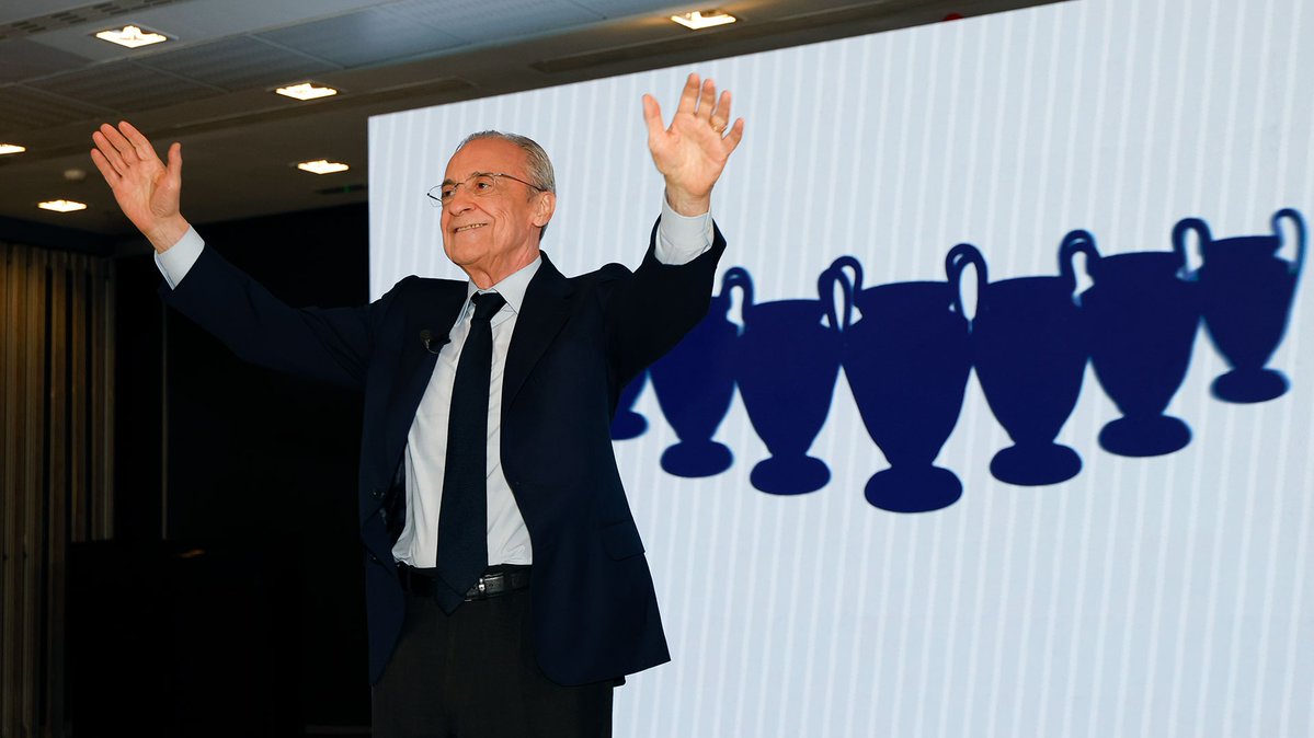 realmadriden's tweet photo. Florentino Pérez: “We have won the elections and will continue working to keep winning titles.”