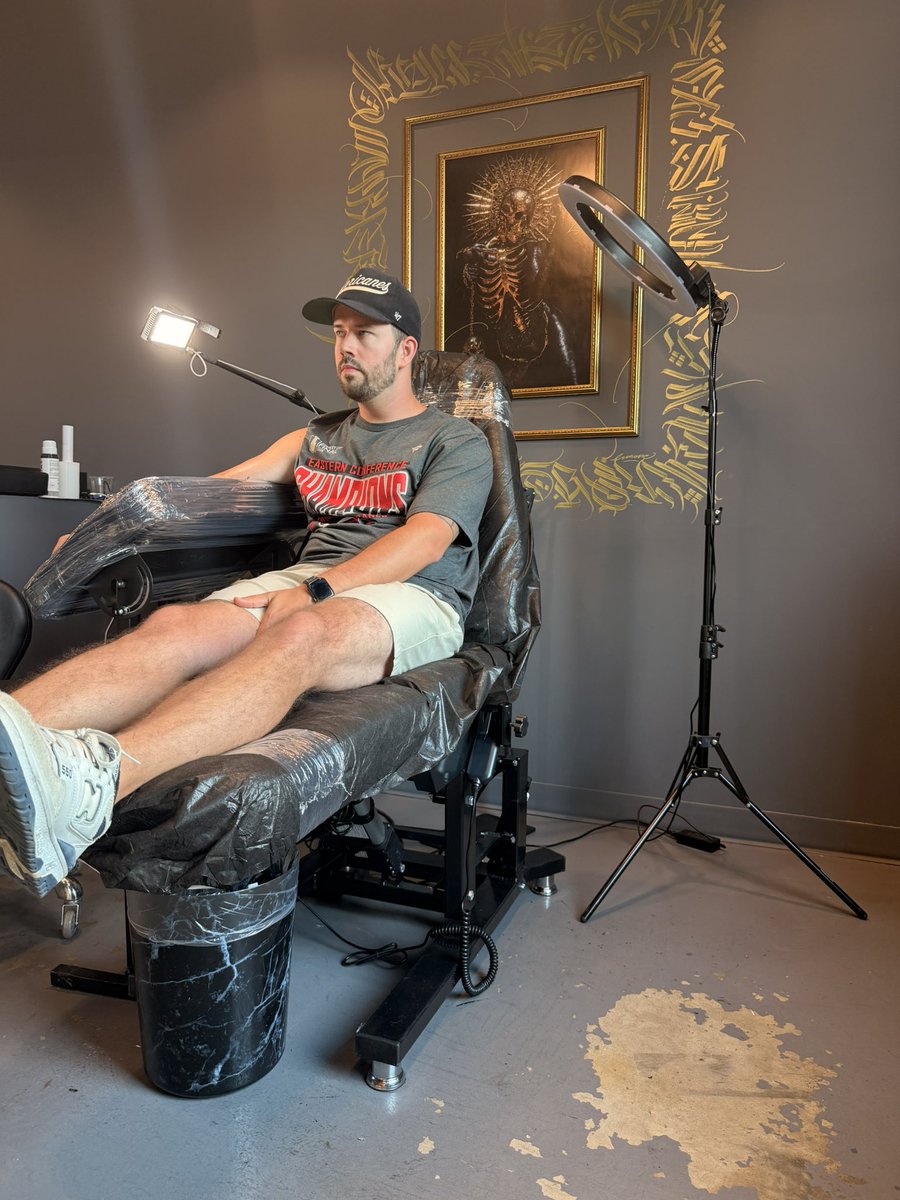 NotDaveCanales's tweet photo. For my final act: If the Carolina Hurricanes win the Stanley Cup, I will get a tattoo of the Stanley Cup. Make me do it @Canes!!! 

Shoutout to Cleopatra Ink in Raleigh for the amazing artwork and the friendliness showed. They are huge Caniacs as well and couldn’t wait to do the tattoo for me.  https://t.co/CgJJrj7DpL

@BarstoolBigCat @SaraCivian @PardonMyTake @spittinchiclets @BizNasty2point0 @PFTCommenter @ryanwhitney6