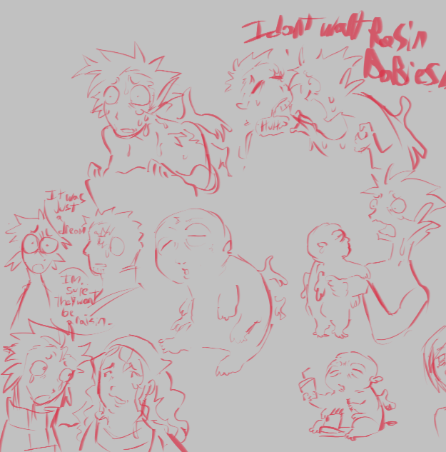krikidilly's tweet photo. Also really fucking terrible doodles trying to figure out what a creature plant baby would even look like . Vash has the Shrek baby dream but worse https://t.co/OXyI8x8ETz