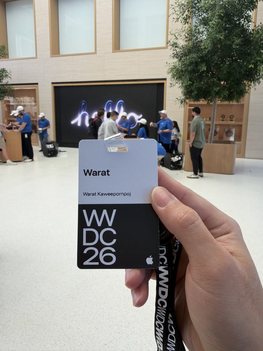 winwanwon's tweet photo. so excited! #WWDC26 https://t.co/ArICTjv98W