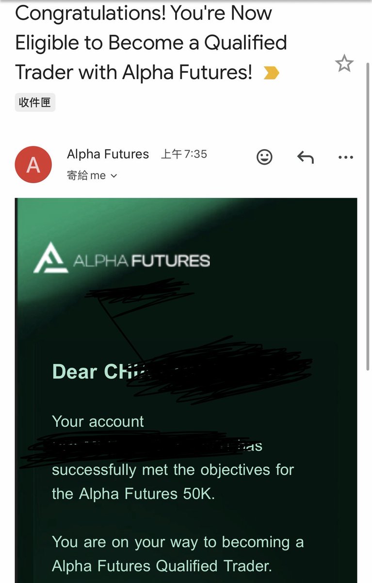 Caliphertrade's tweet photo. I have successfully passed my fifth payout account. It’s another free account gifted by @Alpha_Futures_ . Alpha Trader is getting more and more stable, and the overall experience keeps improving. Really hoping they add risk control and copy trading features soon! https://t.co/NpdYSfWsDo