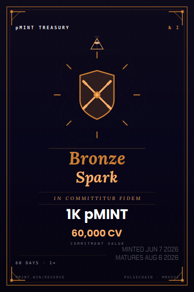 rimmerphil66633's tweet photo. Day seven....sixty day challenge. Thiis is the last of my Spark reserves. Day eighth rest day. Day nine will be the start of my four Bronze Ember reserves. #pMINT #pDAI. https://t.co/lgs8XjdAaU