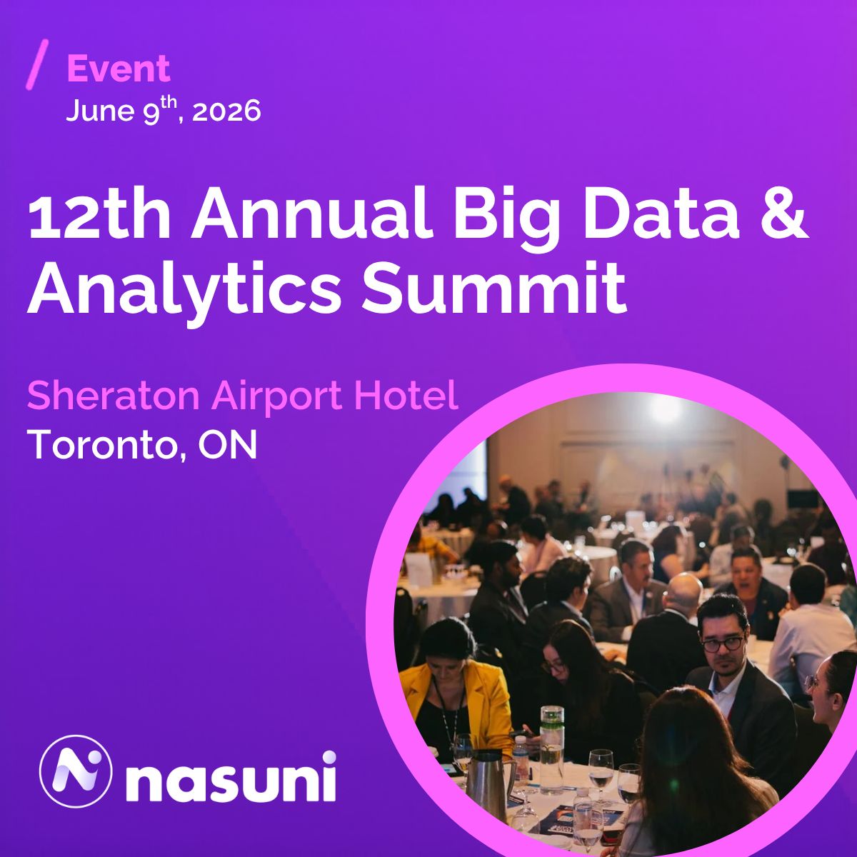 Nasuni's tweet photo. Heading to Toronto 🇨🇦 for the Big Data &amp; Analytics Summit Canada this week? So are we! Let's connect about responsible AI adoption and modern strategies for better real-time decision-making. https://t.co/oA0RjNirT3 https://t.co/XlqQkM6oob
