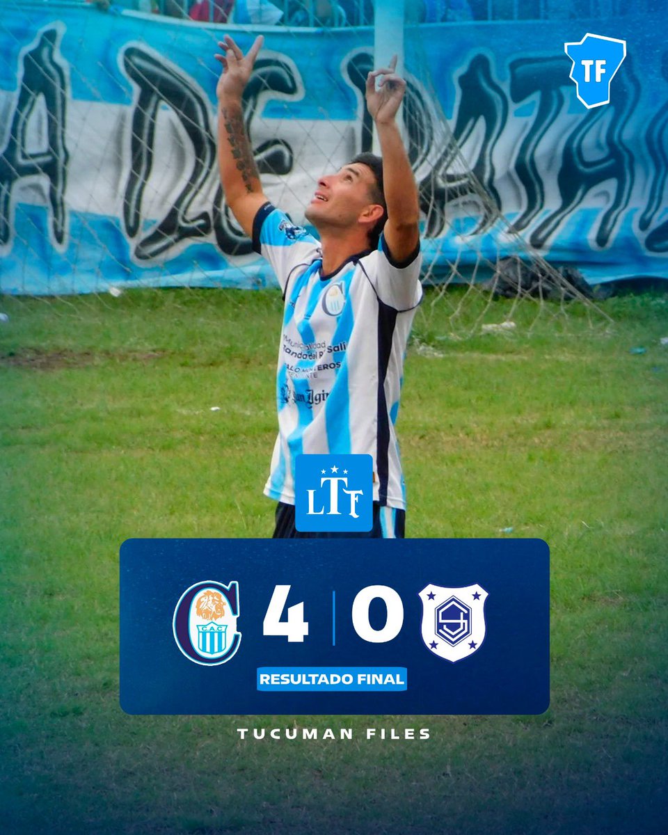 TucumanFiles's tweet photo. #Primera ¡EL LEÓN DE LA BANDA DE RÍO SALÍ SE QUEDÓ CON EL CLÁSICO!🦁✅

Atlético Concepción goleó 4 a 0 a San Juan por la fecha 10 de la Liga Tucumana de Fútbol. https://t.co/iRgLCVnulZ