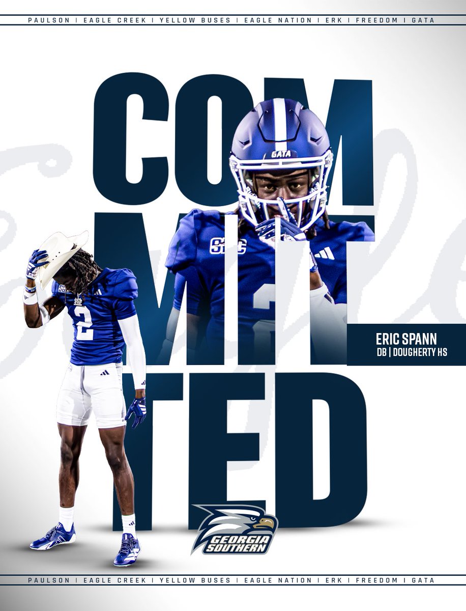 EricSpann110's tweet photo. Thankful to be apart the @GSAthletics_FB family. 

 #27Heboro
#HailSouthern https://t.co/yMYd48Gh3C
