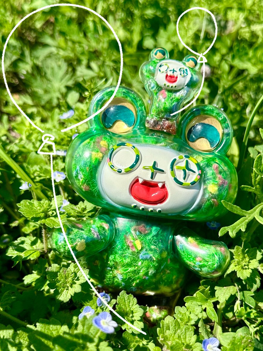 Kuroria_m's tweet photo. おはようございます☀今年もまた無事に風船が飛びました🎈初ソフビからもうすぐ1年。自身も作品もさらに素敵になれるようたくさん作っていきたいです🥰🥰🥰#kurorias https://t.co/JNIqHrigph
