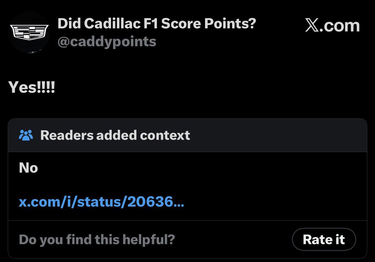 Did Cadillac F1 Score Points? tweet media
