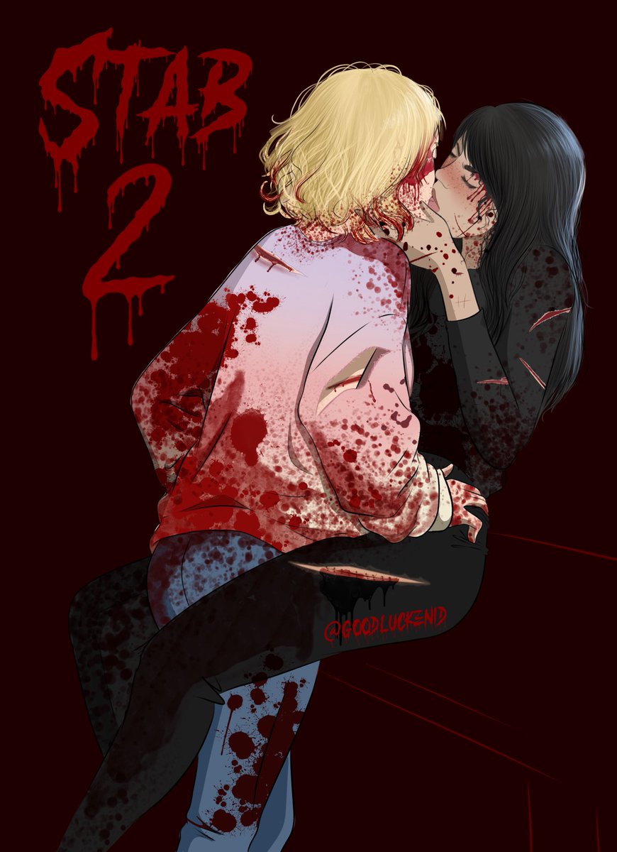 goodluckenid's tweet photo. essa madrugada terminei de ler stab 2 e não consegui tirar essa cena da cabeça……… no fim das contas deu nisso! 🩸🔪❤️

todos os creditos de inspiração à carol pela escrita insana que me deixou completamente obcecada por essas duas #wenclair https://t.co/2YgKqs9lX3