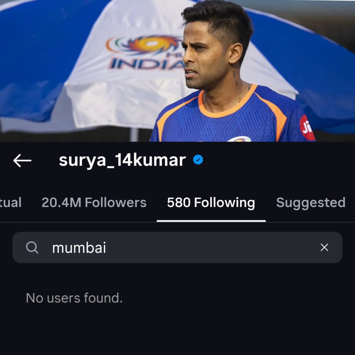 rohitfc58737's tweet photo. Suryakumar Yadav has unfollowed Mumbai Indians on Instagram and removed all post associate with the  MI.👀 https://t.co/fiTkNsnhcM