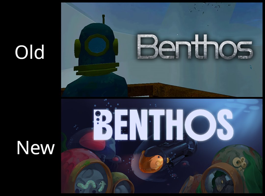 Stickguy101's tweet photo. Also, here's a bonus behind-the-scenes thing I've been holding on to for a while. Here's the Capsule art I originally made myself (zero art skill) vs. the Capsule art made by a professional artist! Lowkey gonna miss the Benthos stare guy... https://t.co/lhfCVlgO1V