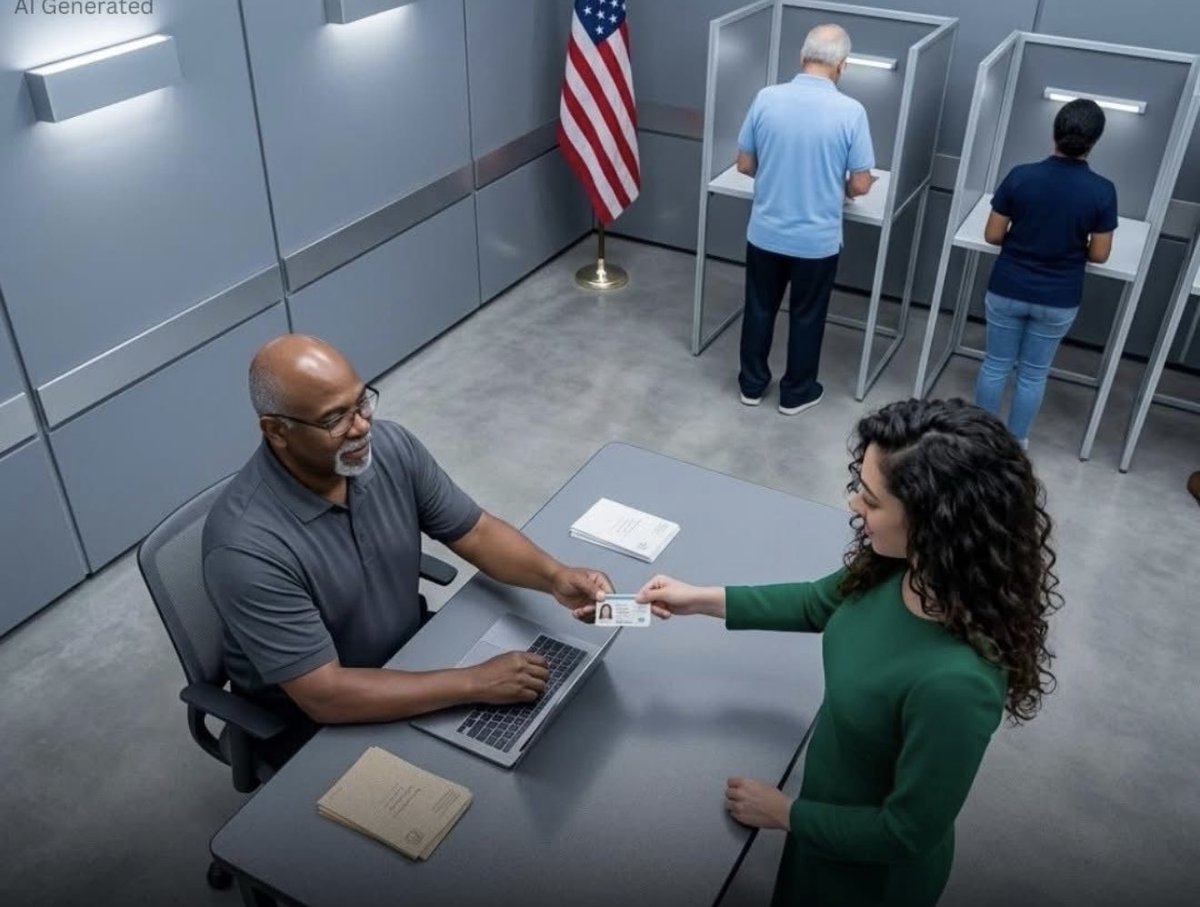 AmericanFWoman's tweet photo. If the goal is to ensure that no non-citizens influence our elections, shouldn't we support strict federal ID checks at the polling station?

I say: Hell Yeah! I love the idea that if you want to vote in 2028 and beyond, you've got to show your ID to an ICE agent first. https://t.co/TGwq1t3TE8