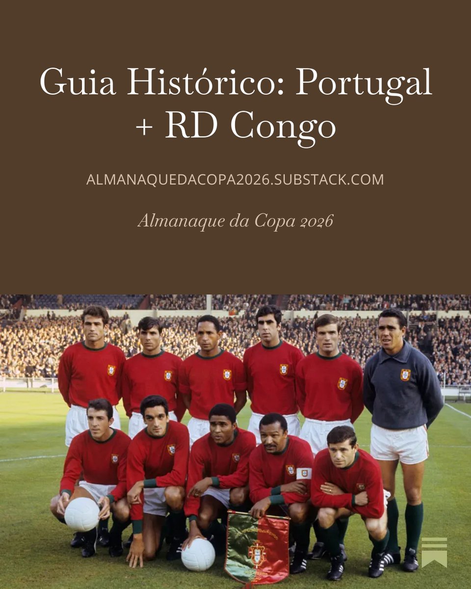 AlmanaqueDaCopa's tweet photo. Guia Histórico: Portugal + RD Congo

Portugal se apresentou às Copas com o sucesso de 1966 e, desde 2002, tem lugar cativo na competição; República Democrática do Congo volta após 52 anos, com a conturbada estreia como Zaire em 1974
https://t.co/EWn4jbIPOR https://t.co/ABxjkkDskF