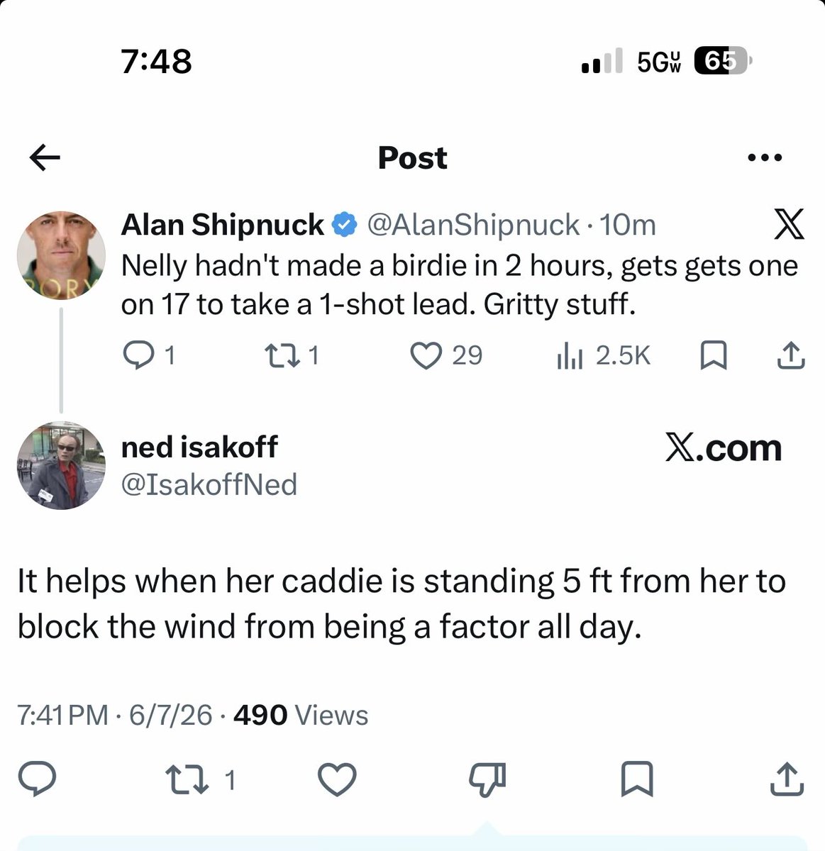 acaseofthegolf1's tweet photo. I’m never leaving this app. https://t.co/06g2tiSt5D