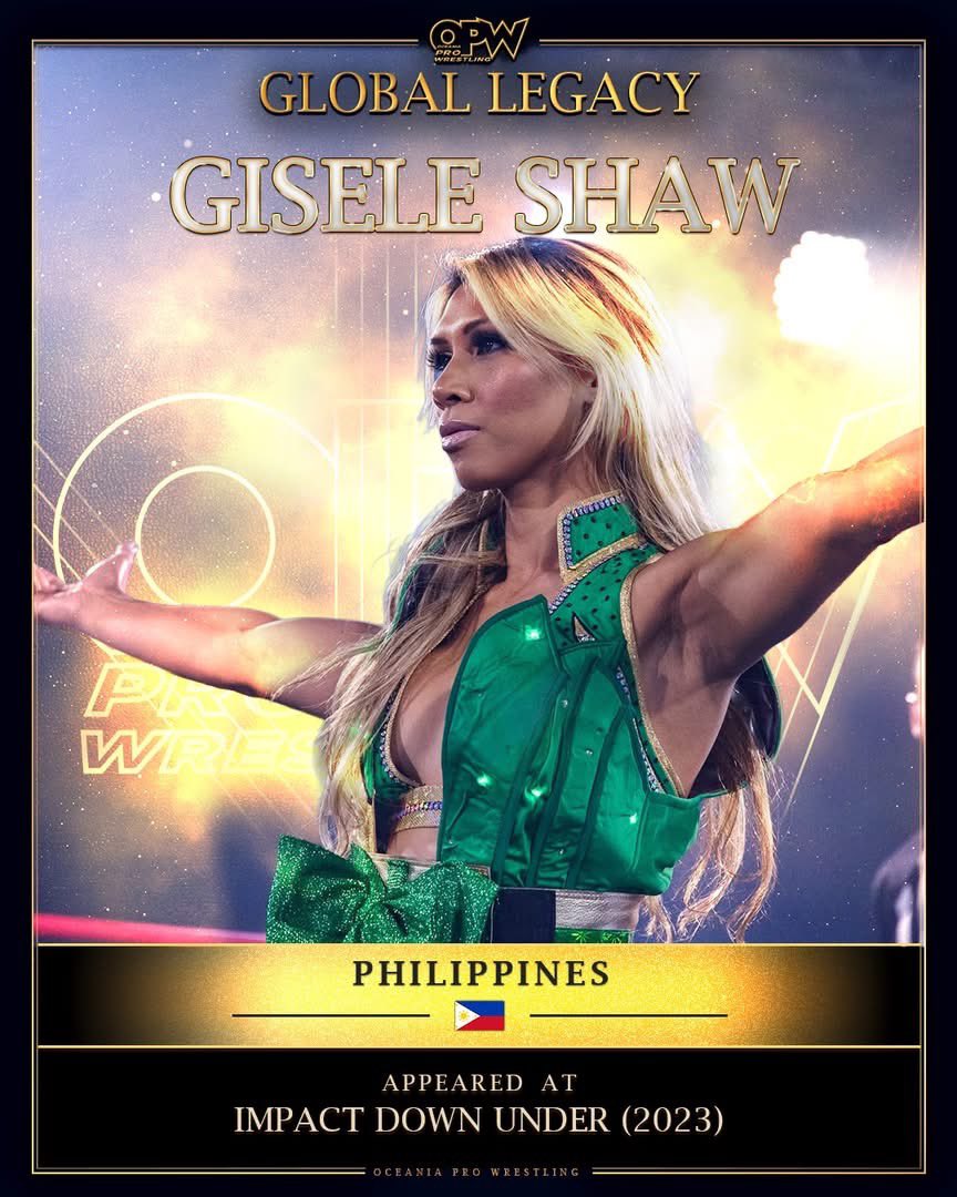 opwlive's tweet photo. GLOBAL LEGACY

STEVE MACLIN & GISELE SHAW

2 Superstars to make an impact down under….

The Brutal powerhouse, @stevemaclin challenged Alex Shelley for the TNA Championship during the 2023 Australian tour.

Current MLP Women’s Canadian Champion, @giseleshaw08 stepped into the ring with Erika Reid, OPW’s first Women’s Champion.

Watch IMPACT Down Under here 👇 FREE SIGN-UP
https://t.co/amfRqI9HD1

#stevemaclin #giseleshaw