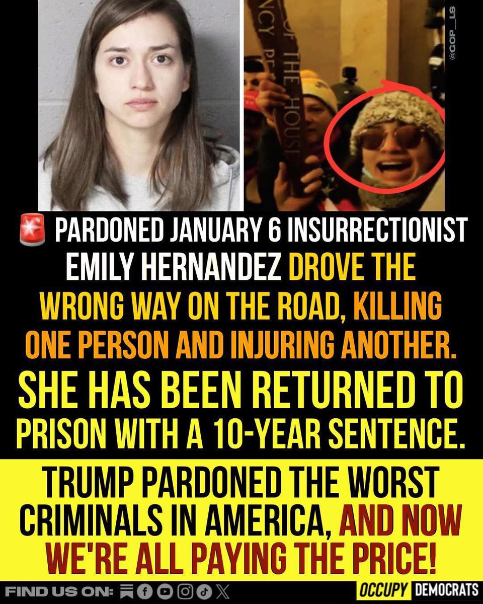 OccupyDemocrats's tweet photo. They’ve all been pardoned. And they all commit other crimes too? 

Why were any of them pardoned in the first place? https://t.co/PzqJVzwYre