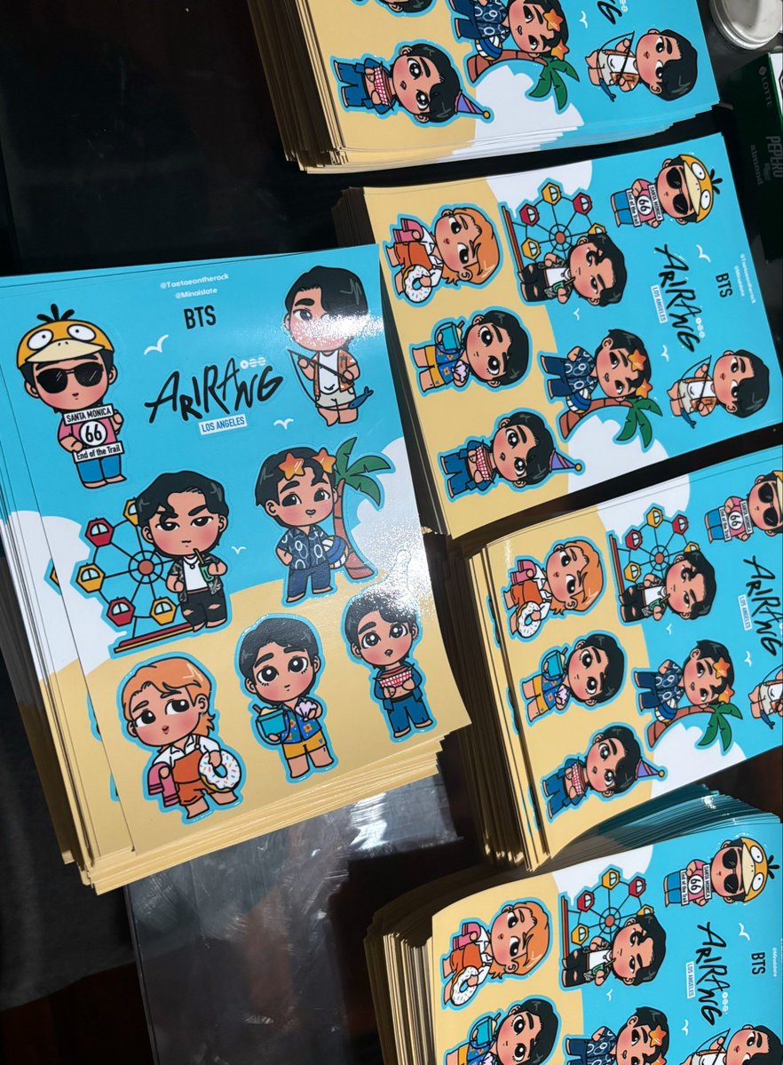 MinaIsLate's tweet photo. Pretty commissioned sticker sheets for a lovely LA army client 🩵 https://t.co/rnjNRXYRMy