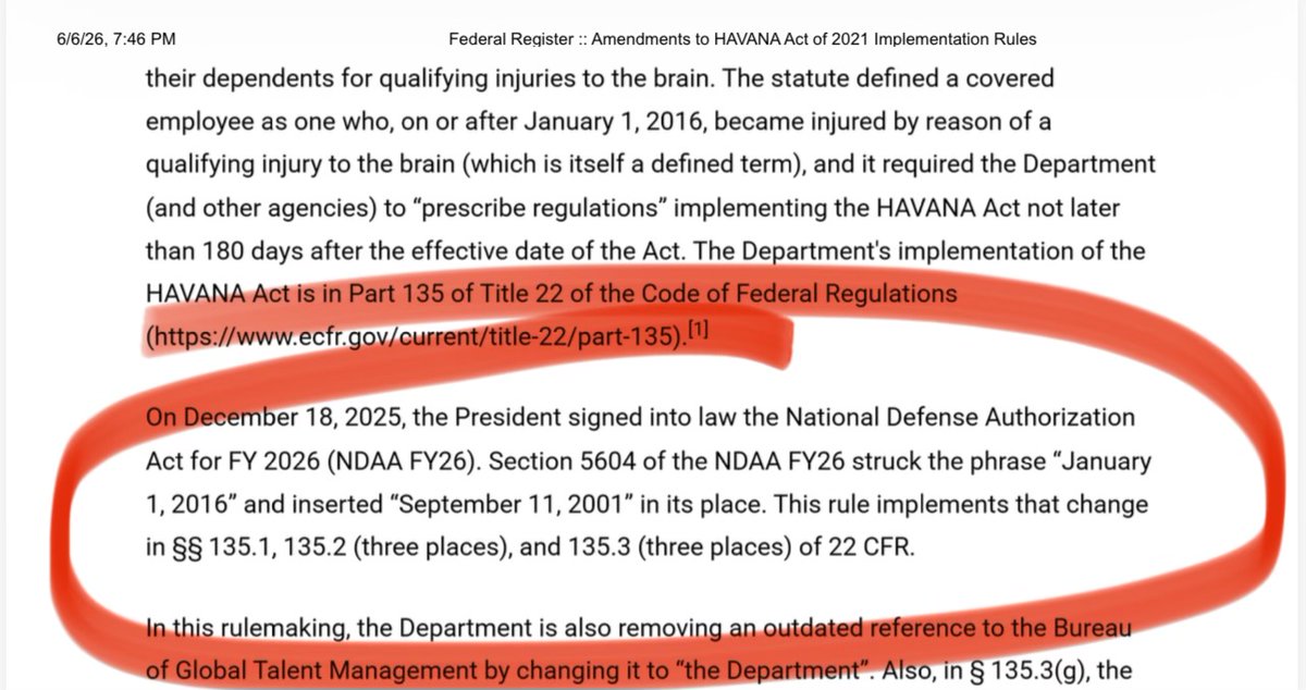 C__Herridge's tweet photo. IMPACT JOURNALISM  'Kristi' is one of multiple whistleblowers who came forward to our team about debilitating brain injuries blamed on directed energy attacks.  

They successfully challenged the false narrative that directed energy attacks against US government personnel and civilians began in 2016 with a cluster of cases in Cuba, taking the name 'Havana Syndrome.'

Kristi was hit in 2015 while on assignment for DoD.

The starting date for allowable claims under the HAVANA Act is now 2001.   

The change brings other civilian federal employees into parity with CIA for a one-time benefit, but it excludes pre-2001 cases like Mike Beck, the late counterintelligence officer. 

While there is more to be done on life insurance and workers compensation,  they thanked @SenatorShaheen @SenGillibrand
