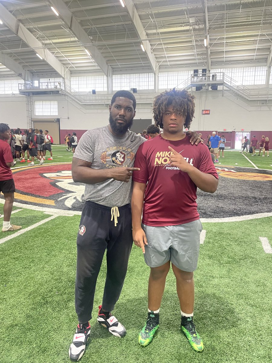 LandonHoward00's tweet photo. Had a really good camp at FSU thanks to coach’s  @CoachNickWill @Coach_Knighton  for the work and tour around campus. https://t.co/Xi3lRVw2CW