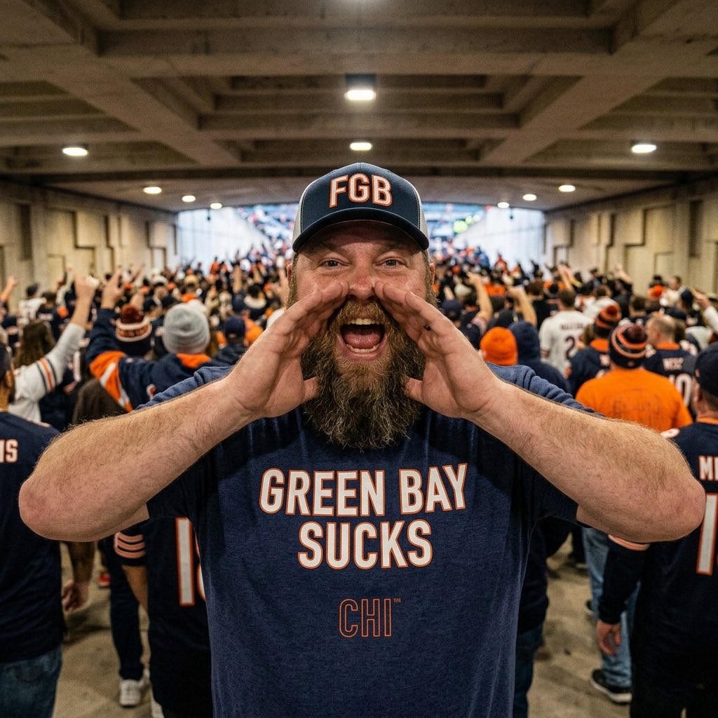 talleybrand's tweet photo. There are only a few ways to feel about Green Bay.

Some lead the chant.

Some join it.

Some just stare into the distance with pure hatred in their eyes.

This shirt works for all of you. https://t.co/Rdsr76EbAh​​​​​​​​​​​​​​​​

#FGB #TalleyFans #GoBears https://t.co/7oOCZ9sRjq
