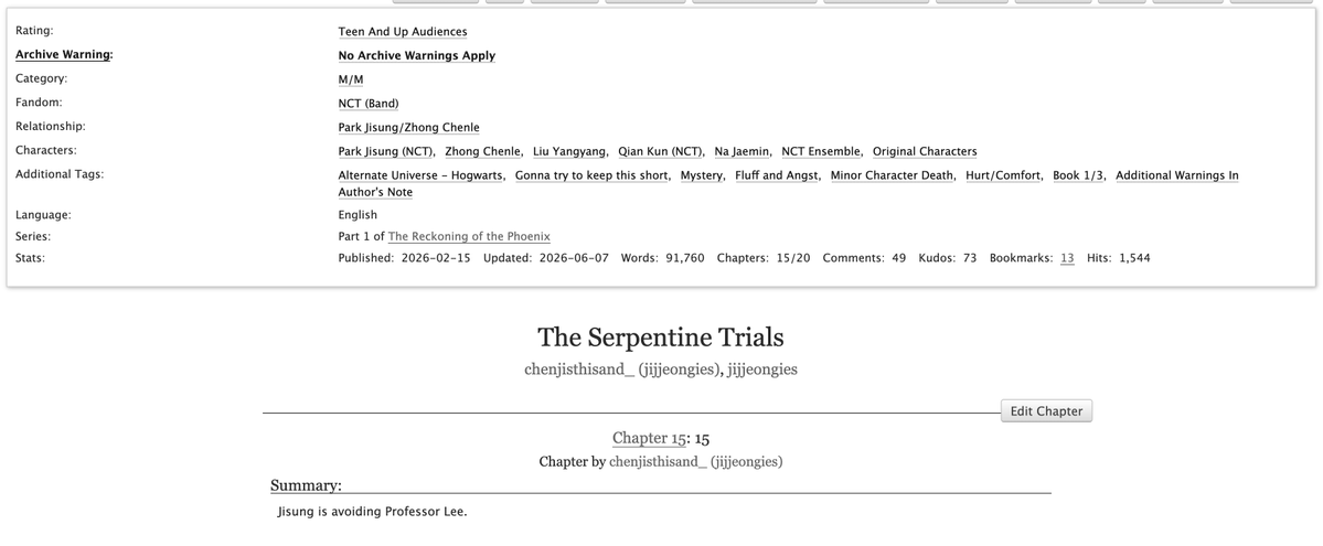 sungchenji's tweet photo. GO FORTH AND ENJOY CHAPTER 15 OF THE SERPENTINE TRIALS !

https://t.co/Wh3TNWsY64 https://t.co/pAscSnHySm