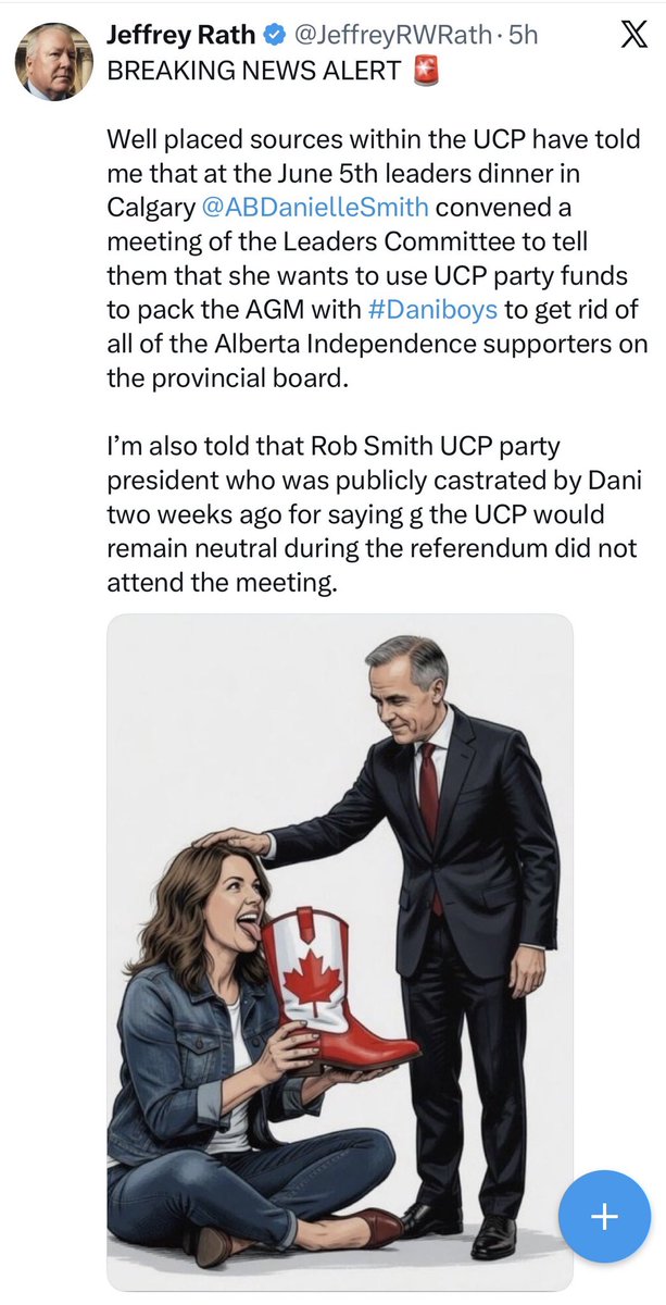 gilmcgowan's tweet photo. Looks like the United Conservative Party is not so united. Even if Smith is successful in purging her party of separatists, never forget that she’s the one who invited them into the centre of power. Never give an arsonist credit for attempting to extinguish the fire they started. https://t.co/gAtJwrnQfM