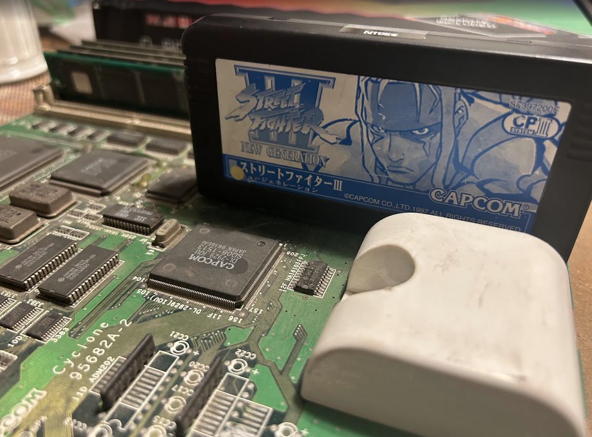 PowUp3s's tweet photo. Last units available: CPS3 Darksoft arcade board. Serious buyers DM me for price and shipping info. #CPS3 #Darksoft #arcade https://t.co/GPB7udAiBt