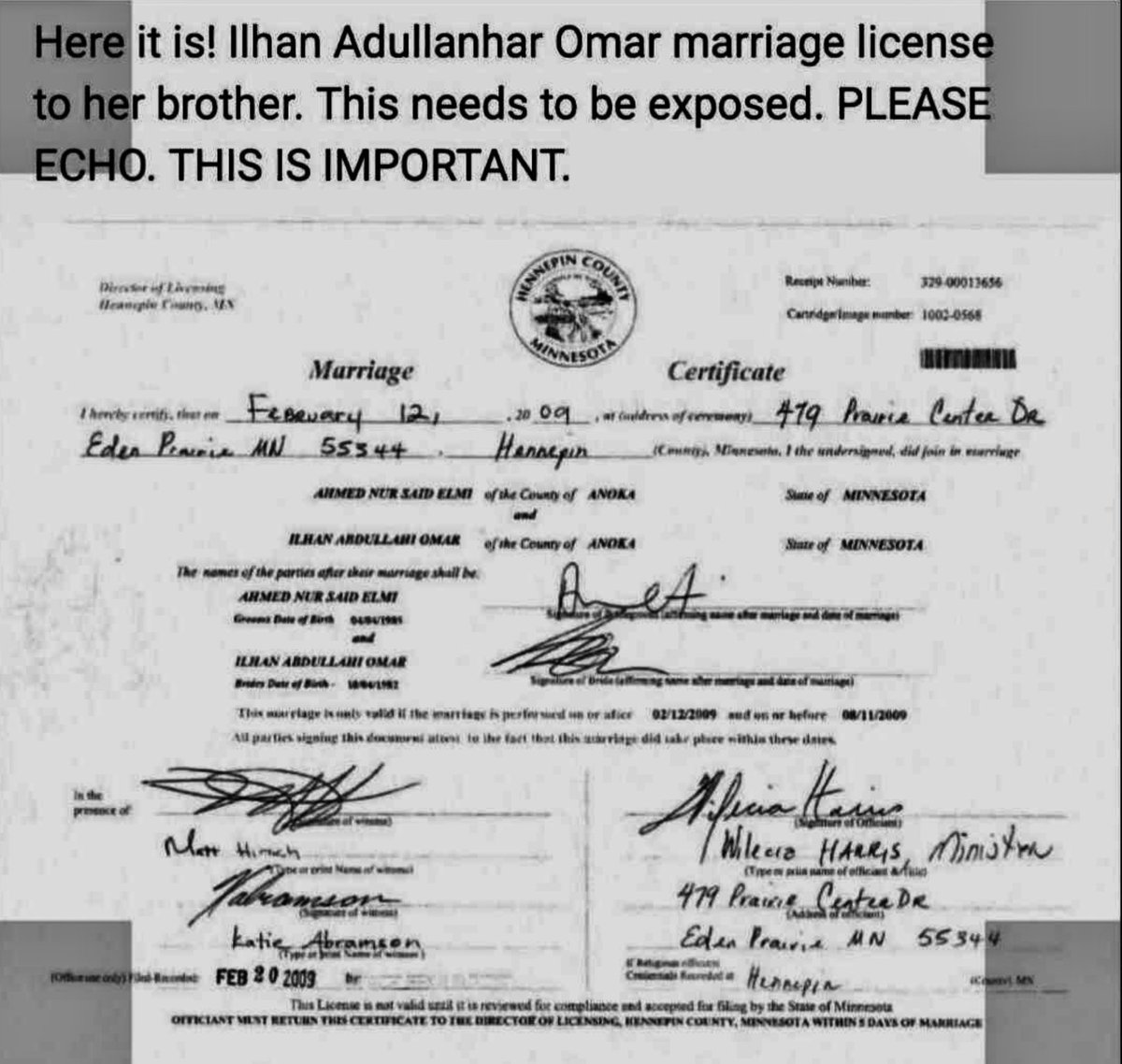 Don_tliveonmars's tweet photo. @RepNancyMace I like to see the Names who refused to Subpoena Omar and her brother/husband  immigration records https://t.co/3CWhK5h2Fm