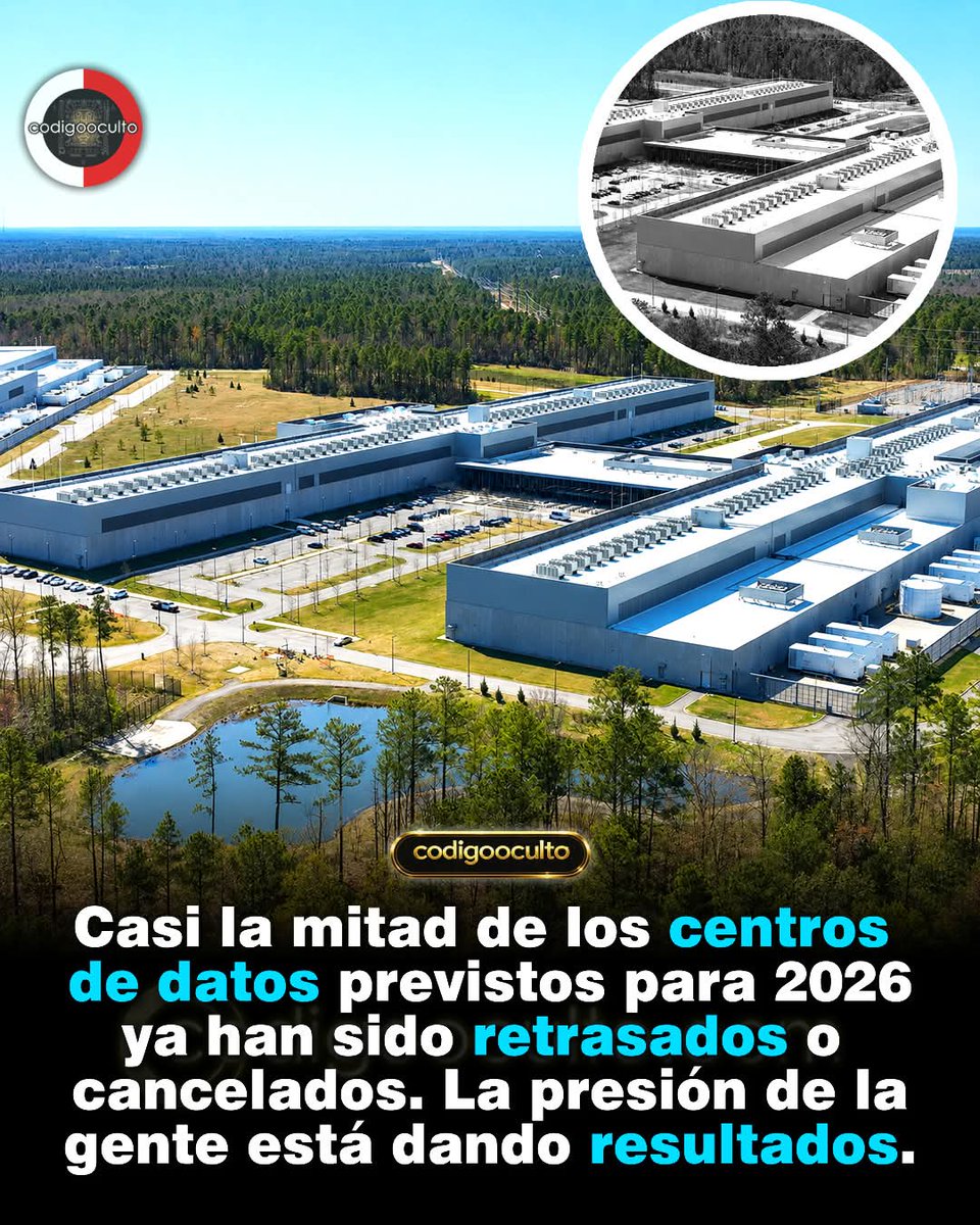 Juanman58705679's tweet photo. ⚠️ LOS NUEVOS CENTROS DE DATOS PODRÍAN NO VER LA LUZ. LA PRESIÓN DE LAS PERSONAS DAN RESULTADOS.
Durante años nos dijeron que el avance de la inteligencia artificial (IA) era imparable. Pero ahora está chocando contra algo más difícil de resolver que los algoritmos: la realidad.. https://t.co/UkwseeQn8m
