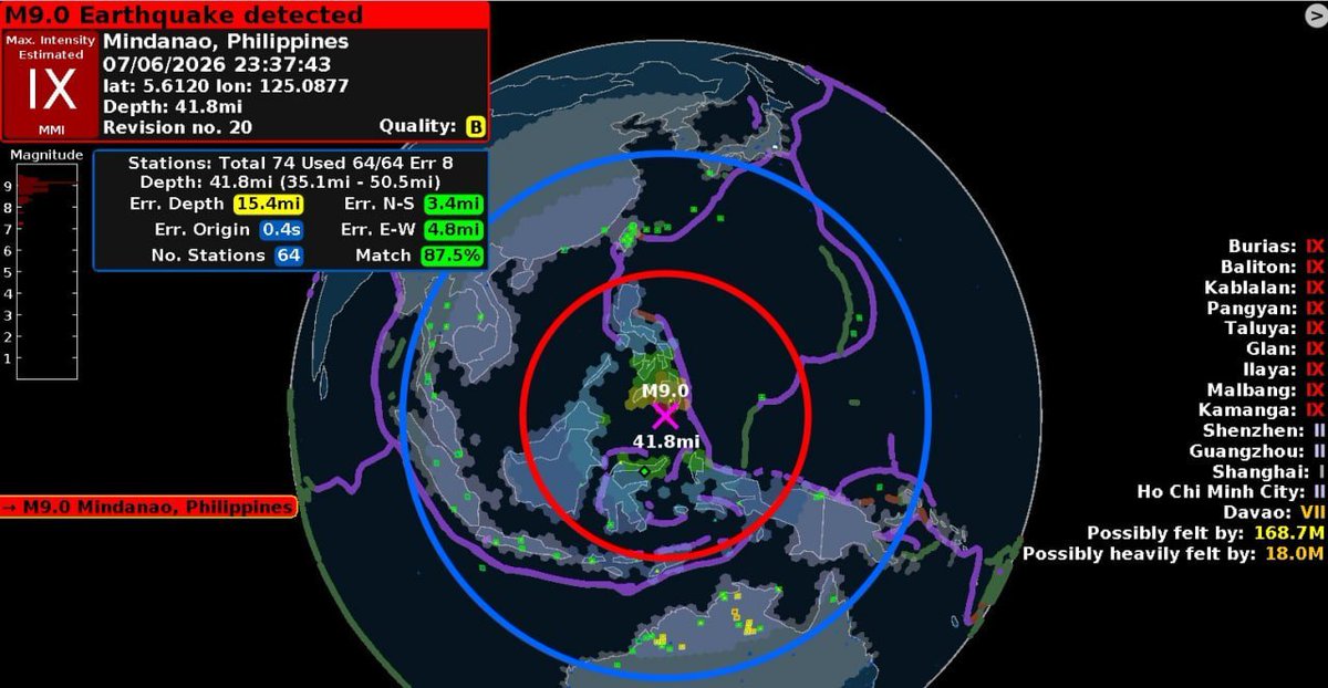 Aderly's tweet photo. 🚨 #LOÚLTIMO |  Se espera la medición exacta pero el preliminar situa el terremoto de 8.2 a 9.0. https://t.co/bs7YsUxhgU