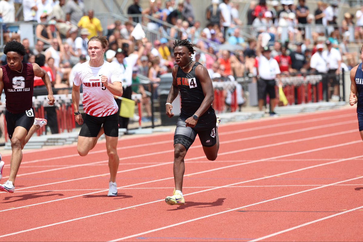 ThirdBeebe's tweet photo. Ohio State 5 ⭐️ WR commit Jamier Brown won 3 State Championships in track today

100-meter dash (10.42 seconds)
200-meter dash (20.91 seconds)
4x100-meter relay (41.53 seconds)

📸 @J_MillerTV https://t.co/POnhpbutbw