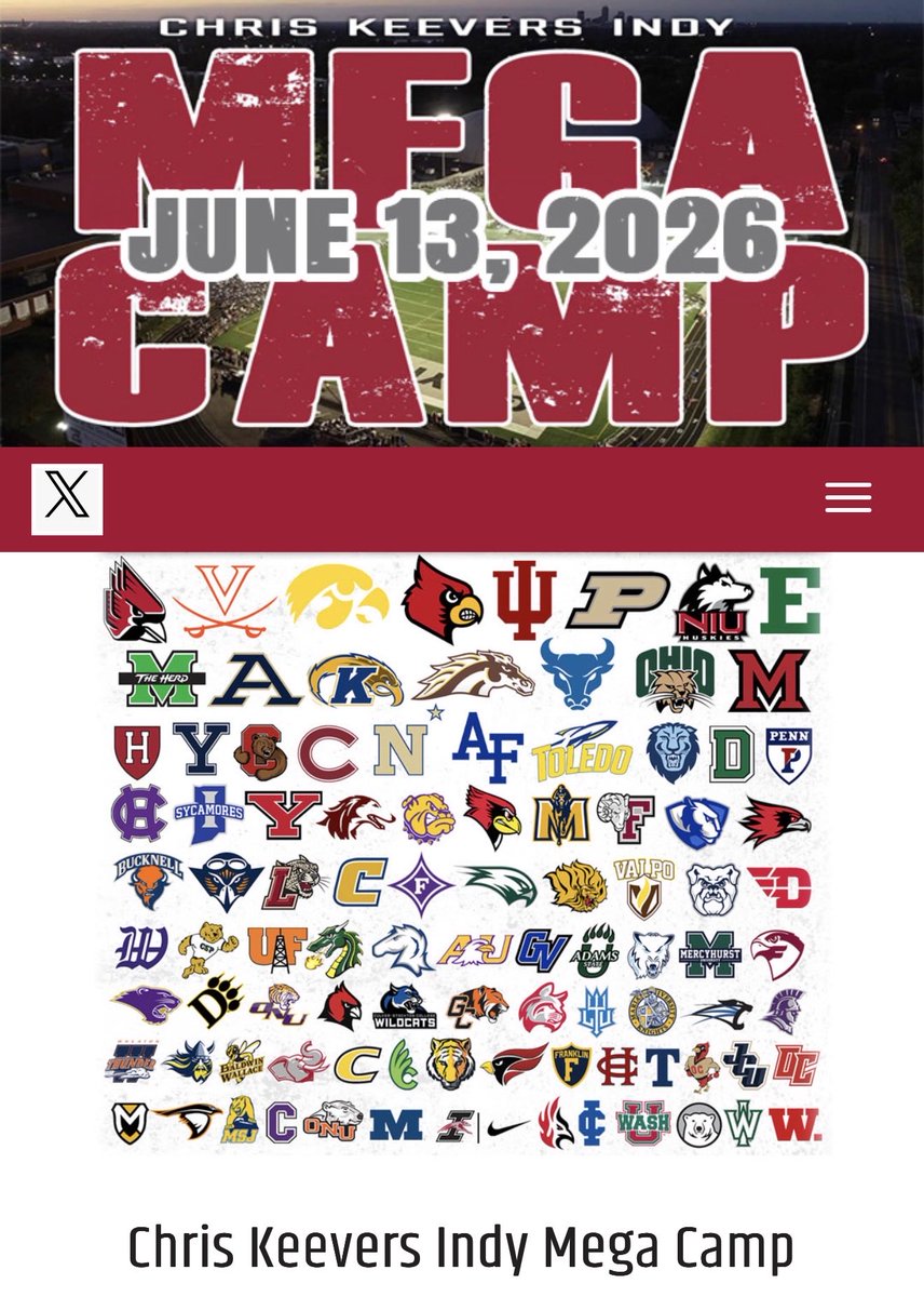 PughClark2367's tweet photo. I will be attending the Indy Mega camp on June 13th!! https://t.co/u00Fa0RFaV