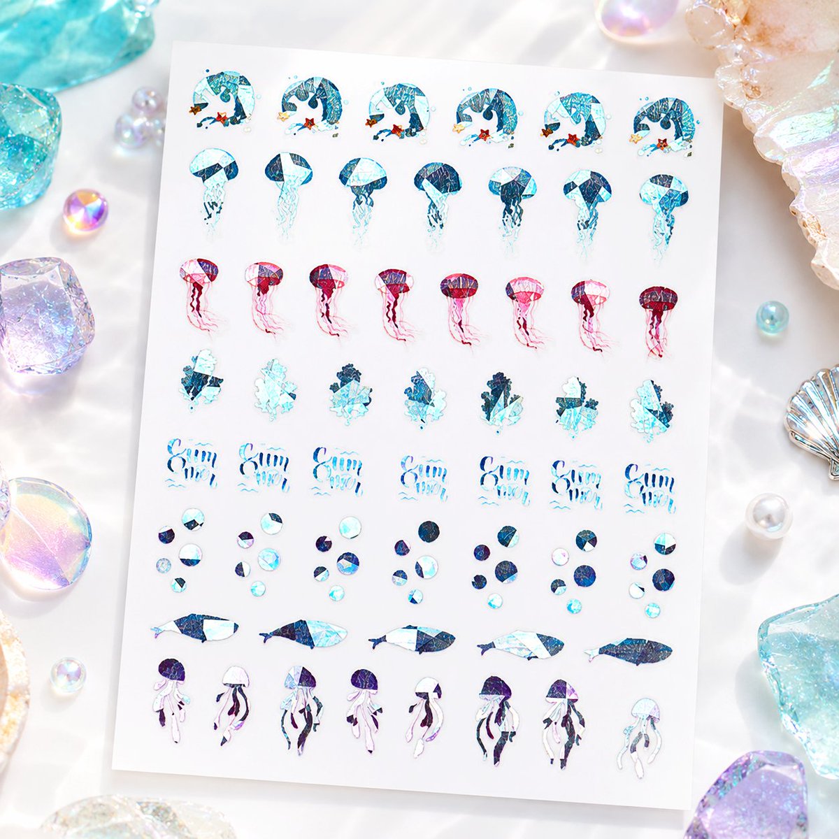 EverKindled_UK's tweet photo. 🌊 Tiny jellyfish, sea bubbles, fish and aurora shimmer on one nail sticker sheet. 🪼🫧
 
Check the current price and availability here: 
https://t.co/QZhxuOrfVV 
 
#NailArtStickers #eBayUKFinds https://t.co/Wsm4u6h797