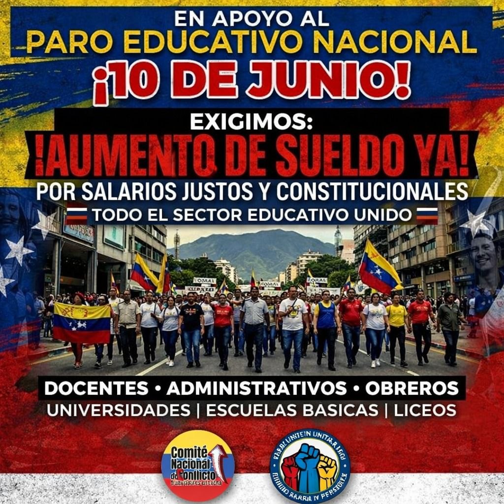 PSLVenezuela's tweet photo. #ParoEducativo10J #UnDiaPorLosDocentes https://t.co/VFKU1dGgPK