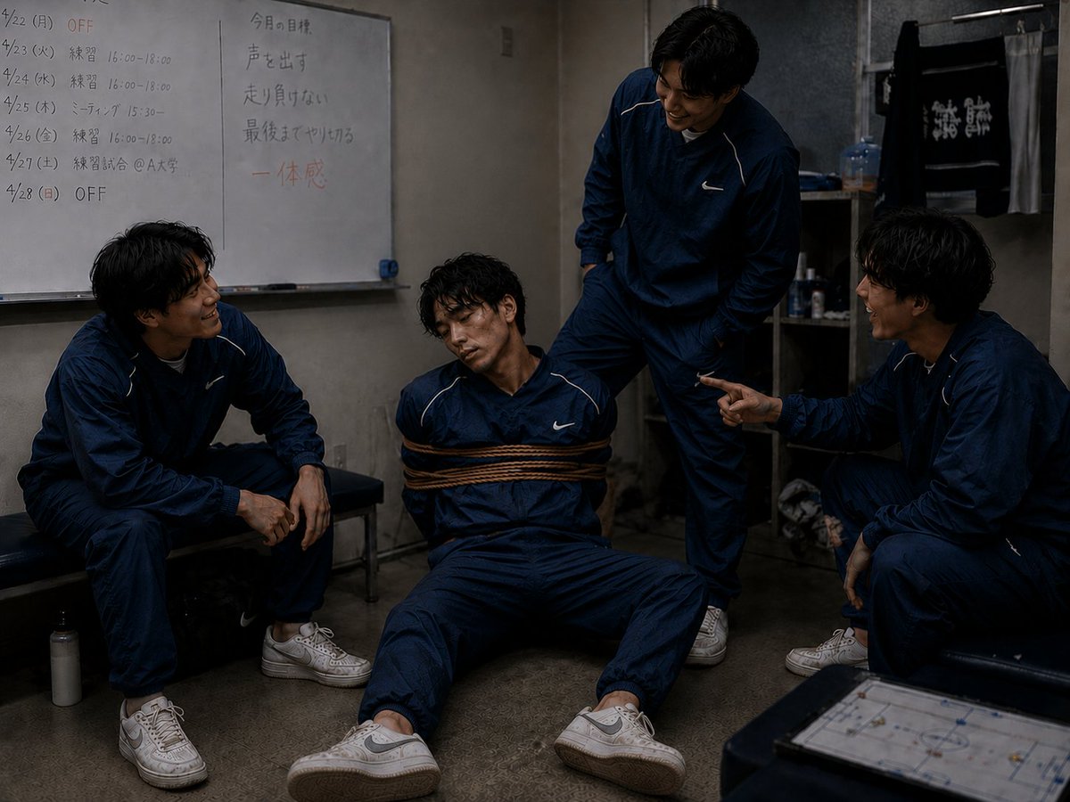 F18928096544429's tweet photo. 「こいつどうすっか」
「俺めっちゃ溜まってんだよね」
「俺も！」
「ちょっと遊んでやるか」 https://t.co/S6FPYUHgTu