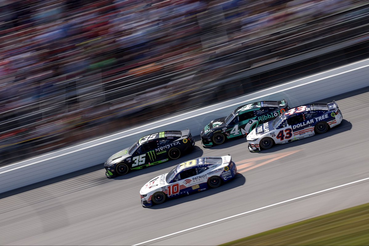 NASCARClassics's tweet photo. The No. 43 car of @Erik_Jones finished second today at @MISpeedway.

It was the first top-five for the No. 43 car at the track since @therichardpetty finished second there in 1982. https://t.co/Cc5oi5XG0k