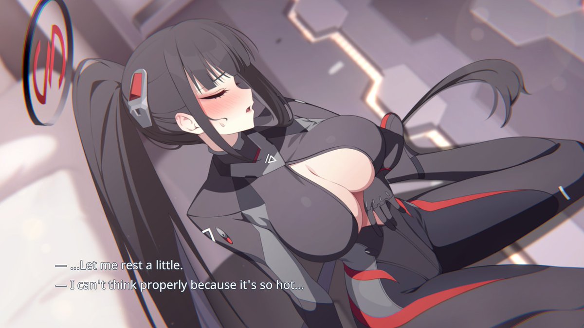 USS_NJ_BB62's tweet photo. I'm probably reading too much into this, but, considering her previous MomoTalks also had double meanings...

Why does the way they animated the eyelash and the position she's looking at me from make Rio's pupil look like "Heart-shaped pupils."

More importantly, the view is spectacular, but why does the L2D BGM sounds like it was taken straight from an eroge? 😭

What are they trying to tell me????
