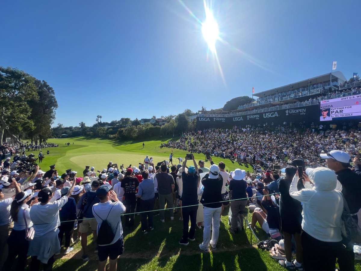 GolfweekNichols's tweet photo. Nelly Korda becomes the first woman to win at Riviera. 

This was the dream scenario for the women’s game. The biggest moment for the @uswomensopen since Michelle Wie West won at Pinehurst in 2014. https://t.co/tClCcjqx60