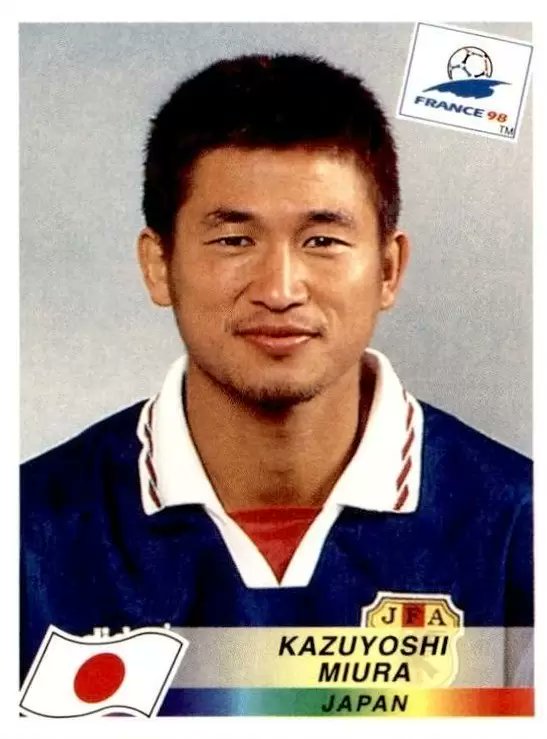 balondejapon's tweet photo. Kazu Miura salió únicamente en el álbum de Francia 98 pero por diferencias con Okada, seleccionador nacional, se quedó fuera de la lista final igual que Kitazawa.
#日本代表 https://t.co/paC4KPuR2Q