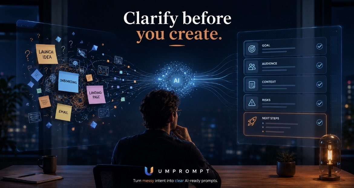 f14un's tweet photo. i think a lot of people ask AI for output too early

they open ChatGPT or Claude and immediately go:

write this
fix this
make a plan
improve this
build this

but the idea itself is still messy

so the output is polished…

but not really useful https://t.co/lk5BIFW6Vo