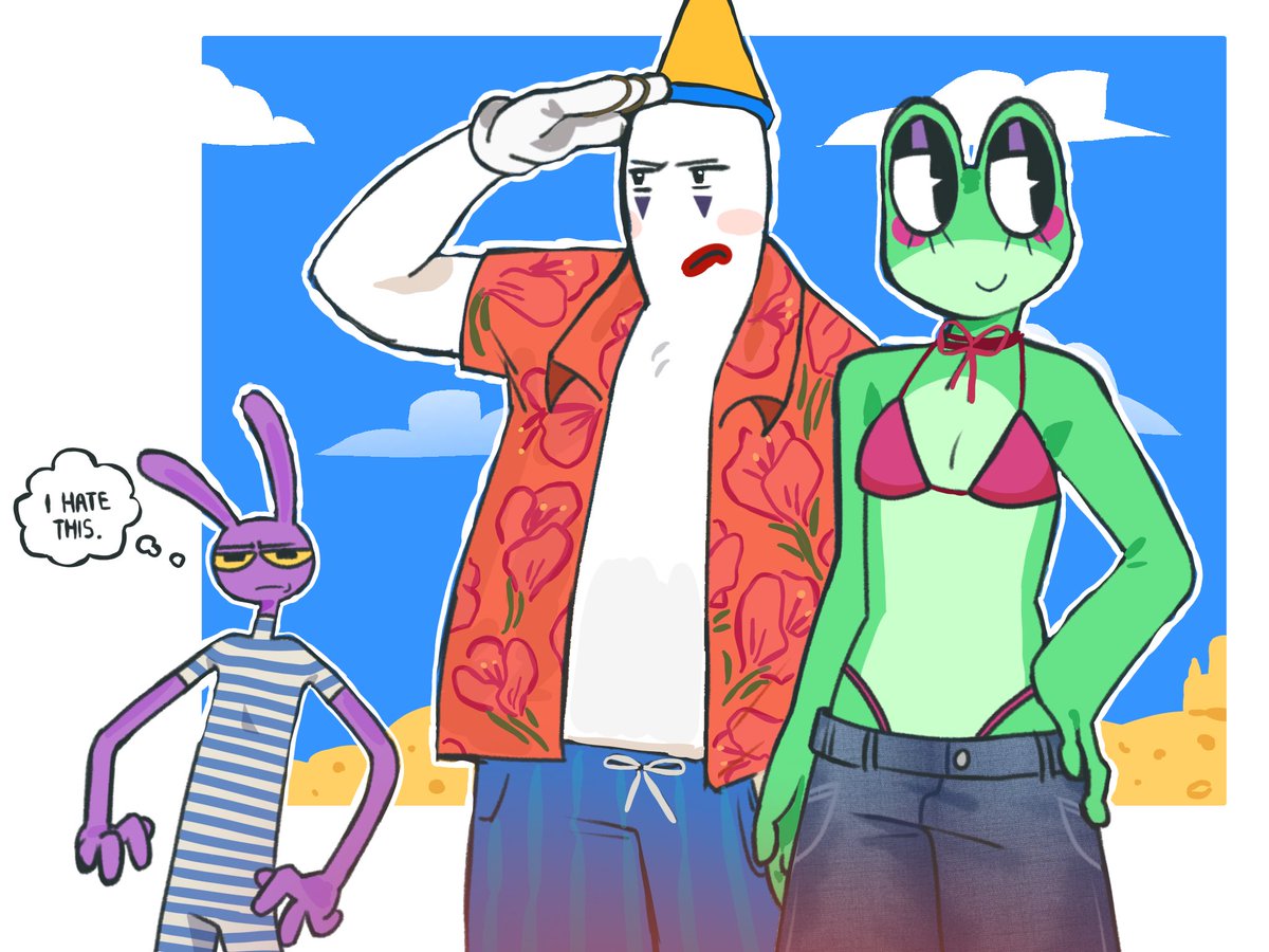 kaufmopie's tweet photo. beachslop, just an excuse to draw kaufmo and ribbit summer-ry #tadc #chillfellas https://t.co/Ywb4JjTjAE