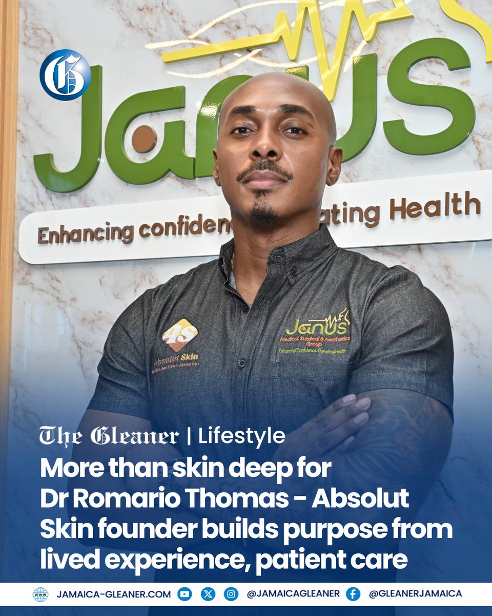 JamaicaGleaner's tweet photo. "My interest in dermatology started with my own experience growing up with atopic dermatitis,” Dr Romario Thomas told Sunday Lifestyle. “It gave me an appreciation for how deeply skin disease can affect a person's confidence and daily life." 

Read more: https://t.co/UJuYtUdLQO https://t.co/Wu7fniwZZU